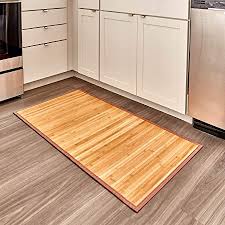 Shower bath mat bamboo bathroom floor mat. Amazon Com Idesign Formbu Bamboo Floor Mat Non Skid Water Repellent Runner Rug For Bathroom Kitchen Entryway Hallway Office Mudroom Vanity 24 X 48 Natural Wood Home Kitchen