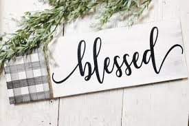 Wood Buffalo Plaid Blessed Sign Incorporate A Bit Of Buffalo Plaid Into Your Decor With This Handmade Sign From Junque 2 Plaid Sign Blessed Sign Buffalo Plaid