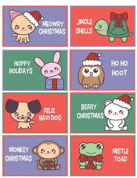 Free Printable Christmas Animal Lunch Box Notes Or Gift Tags Holiday Ideas For Kids Lunchbox N Kids Lunch Box Notes Lunch Box Notes Punny Christmas Cards