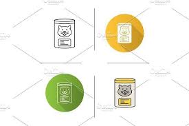 Canned Cat Food Icon In 2020 Food Icons Canned Cat Food Cat Food