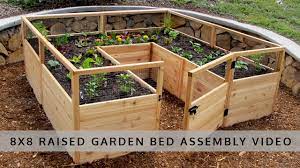 Cedar raised garden bed step by plans 8ft u shaped layout beds. Garden In A Box 8x8 Assembly Video Olt Youtube