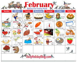 Monthly Holidays Calendars To Upload Holiday Calendar National Holiday Calendar February Holidays