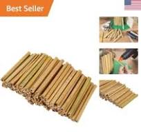 100 Pack Natural Bamboo Sticks For Crafts - 5.2 Inch Hollow Tubes For DIY,  Bee Houses, Jewelry