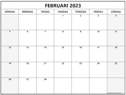 Kalender 2021 mit kalenderwochen und feiertagen. Februari 2023 Kalender Svenska Kalender Februari
