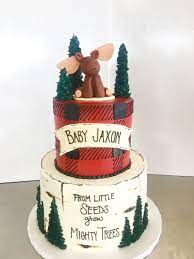 Rustic Baby Shower Lumberjack Theme Baby Shower Cakes Lumberjack Baby Shower Shower Cakes