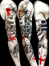 Das Trash Polka Tattoo Der Neue Stil Aus Deutschland Ersturmt Die Tattoo Welt Wohnideen Und Dekoration Schwarze Tattoos Tattoo Kitsch Tattoos Manner