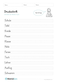Kostenlose übungen und arbeitsblätter für die unterstufe und mittelstufe am gymnasium, der gesamtschule und an der realschule auch wenn. Druckschrift Materialguru