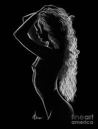 Want to discover art related to silhouette? Nude Silhouette Drawings Fine Art America