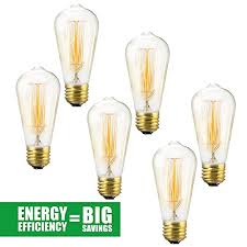 6 Pack Edison Bulb Vintage Incandescent Light Bulbs Antique Style Light Bulb 60w E26 Base 110v Dimmable Antique Exposed Filament E26 St58 Lights For Home Lighting And Decorative Fixtures Buy Online In Cayman