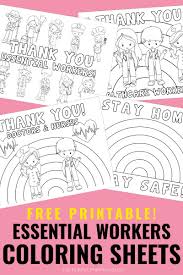 Balloons frog printable coloring pages thank you. Free Printable Key Workers Essential Workers Coloring Sheets