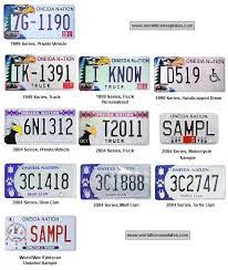 License Plates Of The Oneida Nation Wisconsin Usa Oneida Nation License Plate Oneida