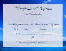 Free printable baptism certificate template christian. Free Certificate Of Baptism Pdf 165kb 1 Page S