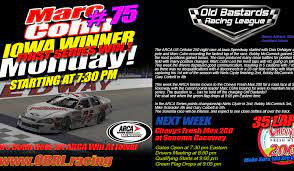 Cdt sunday because of rain. Marc Cohn Wins Iracing National Series Arca Race At Iowa Speedway