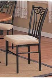 2 Two Decorative Black Metal Dining Chairs With Padded Seats Metal Dining Chairs Black Metal Dining Chairs Dining Chairs