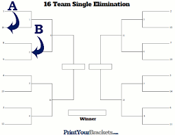 Single Elimination Tournament Brackets Printable