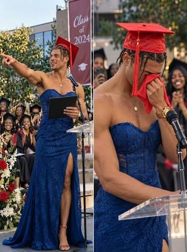 My son walked across the graduation stage wearing a bright red dress while  hundreds of people laughed. I was the only person in the auditorium who knew  why. Part 1 The whispers