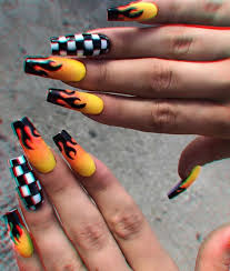 51 Stylish Fire Nail Art Design Ideas You Must Try Checkered Nails Nails Tumblr Fire Nails But before you rush to the nearest salon.