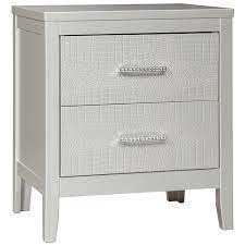 Modern silver nightstands | ashley furniture … find the perfect home furnishings at hayneedle, where you can buy online while you explore our room designs and curated looks for tips, ideas & inspiration to help you along the way. Ashley Furniture Olivet 2 Drawer Nightstand In Metallic Silver B560 92