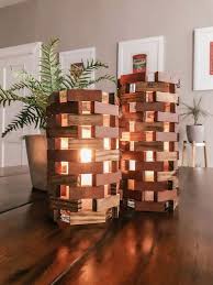 Recommended for indoor use (if using outdoors, place under a covered area). Dollar Tree Wood Block Lanterns Hometalk