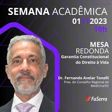 🌟 Perfil do Debatedor na Mesa Redonda sobre "Garantia Constitucional do  Direito à Vida": 👨‍⚕️ Dr. Fernando Avelar Tonelli 🎓 Médico graduado na  UFES em 2003 🧠 Especialização em Psiquiatria pela PUC/RJ