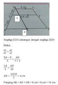 Dengan teorema pythagoras, diperoleh panjang ab = 12 cm. Perhatikan Gambar Berikut Tentukan Panjang Ab Brainly Co Id