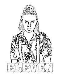 Free Coloring Page Of Eleven From Strangerthings3 Strangerthingsfanart Coloring Books Stranger Things Art Stranger Things Sticker