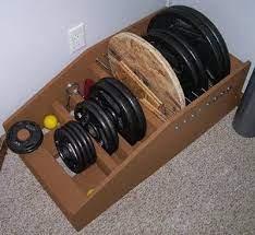 Homemade Strength Weight Storage Rack Workout Room Home No Equipment Workout Diy Home Gym