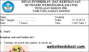 Berbeda dengan penilaian harian untuk kelas 1 sampai kelas 5. Soal Ph Uh Kelas 5 Tema 1 Subtema 3 K13 Berbagi Jawaban 1