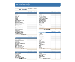 11 Wedding Budget Worksheet Templates Pdf Docs Word