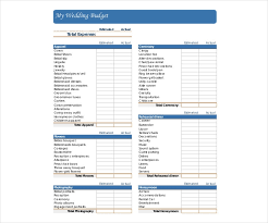 11 wedding budget worksheet templates pdf docs word