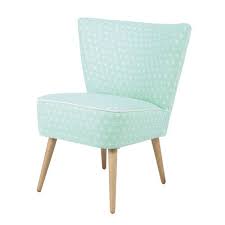 Watergroene Katoenen Vintage Zetel Met Motief Maisons Du Monde Fauteuil Vintage Fauteuil Retro Fauteuil Vintage Maison Du Monde