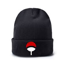 Uchiha symbol wallpaper 65 images. Shop New Naruto Uchiha Logo Knit Beanie Stocking Black Hat At Otakucollect Com
