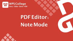 Wps Office Pdf 2 3 How To Use Note Mode In Pdf Editor Tutorial Youtube