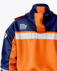 Download Winter Insulated Coveralls Mockup Back View In Apparel Mockups On Yellow Images Object Mockups