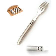 Fourchettes A Gateaux Laguiole Forge Inox Sablee Dans Un Coffret Bois