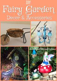 An arched entryway leads to small stumps that form a curved path through the soil. Fairy Garden Ideas
