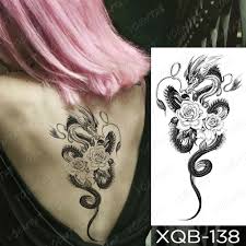 Colorful snake with skull tattoo on left shoulder by julio rodriguez Waterproof Temporary Tattoo Sticker Dragon Sword Snake Flash Tattoos Totem Skull Rose Body Art Arm Fake Sleeve Tatoo Women Men Temporary Tattoos Aliexpress