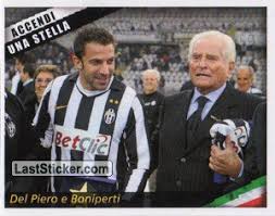 Juventus legend boniperti dies at 92. Sticker A33 Del Piero E Boniperti Footprint Juventus 2010 2011 Laststicker Com