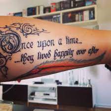 5 out of 5 stars. Fairytale Tattoo Quill Tattoo Once Upon A Time They Lived Happily Ever After Quill Tattoo Tattoos Disney Tattoos