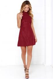 Saloon Swoon Wine Red Halter Dress Red Halter Dress Halter Cocktail Dress Dresses