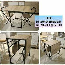 Harga custom dan pemasang meja makan pantry ini adalah rp 1.700.000. Dining Set Minimalis Meja Makan Lipat 2 Kursi Lazio Meja Makan Informa Shopee Indonesia