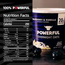 1/2 cup rolled oats · 1/2 cup milk any kind · 2 tsp chia seeds · 2 tsp honey or maple syrup · for serving: Buy Blueberry Vanilla Overnight Protein Oats Powerful Nutrition