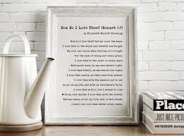 How Do I Love Thee Let Me Count The Ways Poem How Do I Love Thee Let Me Count The Ways Elizabeth Barrett Etsy Wedding Poems Inspirational Poems Wall Prints