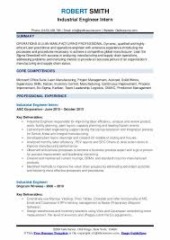 Why use the engineering cv sample? Industrial Engineer Resume Samples Qwikresume