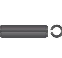 Slotted Spring Pin 1/8" x 1-3/4" 1070-1080 Carbon Steel Plain ASME B18.8.2