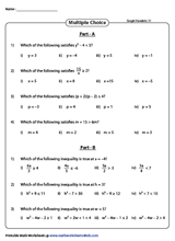 These equations worksheets are a good resource for students in the 5th grade through the 8th grade. Algebra Worksheets