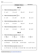 Students do not need to use any steps to isolate the variable. Algebra Worksheets