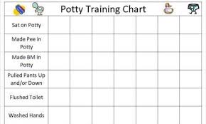 Potty Training Chart Toilet Training Asd Kids Potty Reward