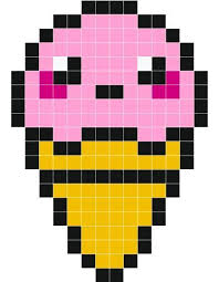 Grille de pixel art par tete a modeler pixel art pixel art a imprimer pixel art vierge. Cute Icecream Stickers Muraux Stickaz Pixel Art A Imprimer Grille Pixel Art Pixel Art