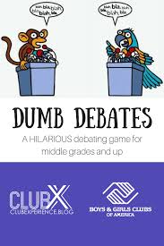 Dumb Debates A Hilarious Debating Game For Middle Grades And Up Languagearts Middleschoolenglish In 2020 Teaching Debate Debate Topics For Kids Middle School Boys